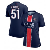 Fotballdrakt Dame Paris Saint-Germain Willian Pacho #51 Hjemmedrakt 2024-25 Kortermet